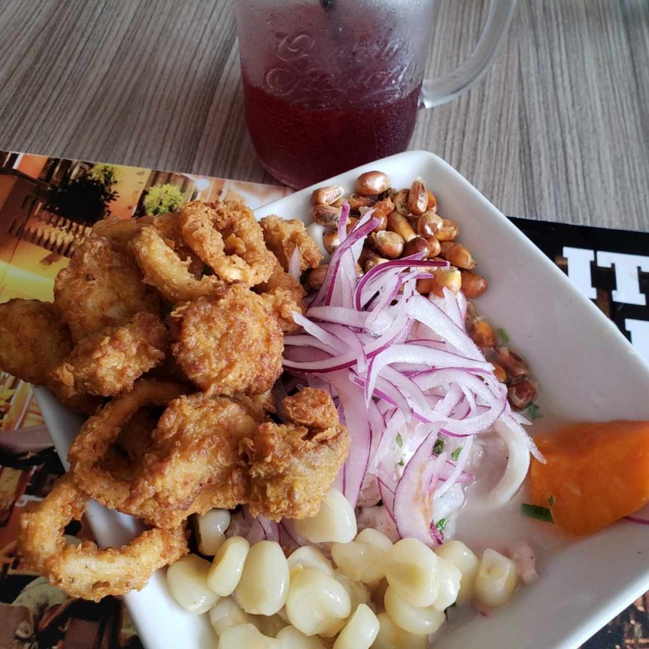 ceviche con jalea de mariscos