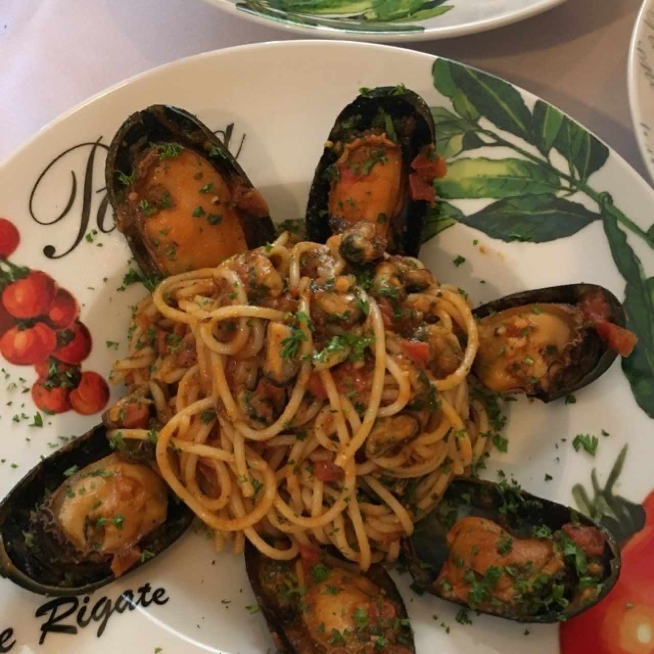 pasta con mejillones