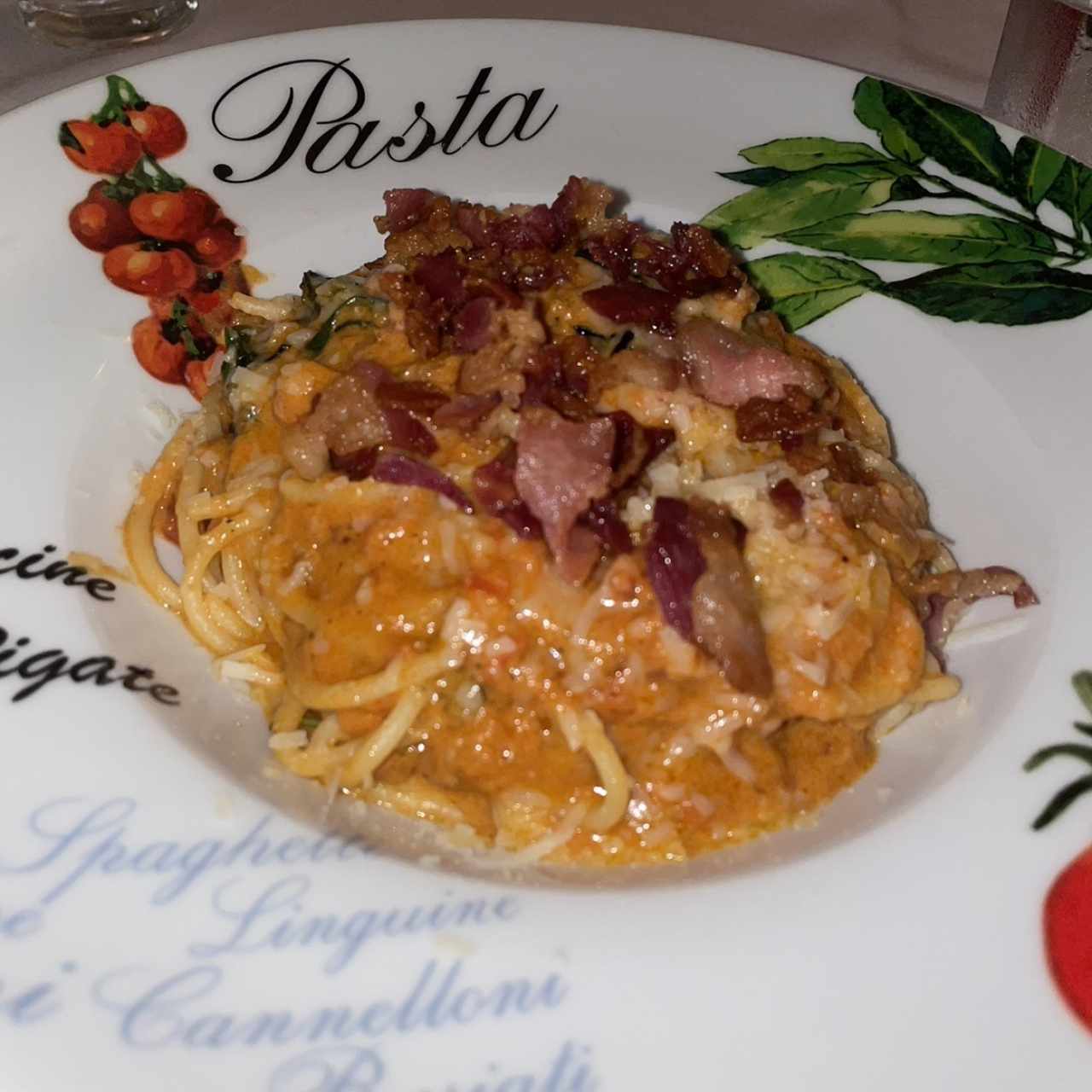 Spaguetti All'Amatriciana Rosa