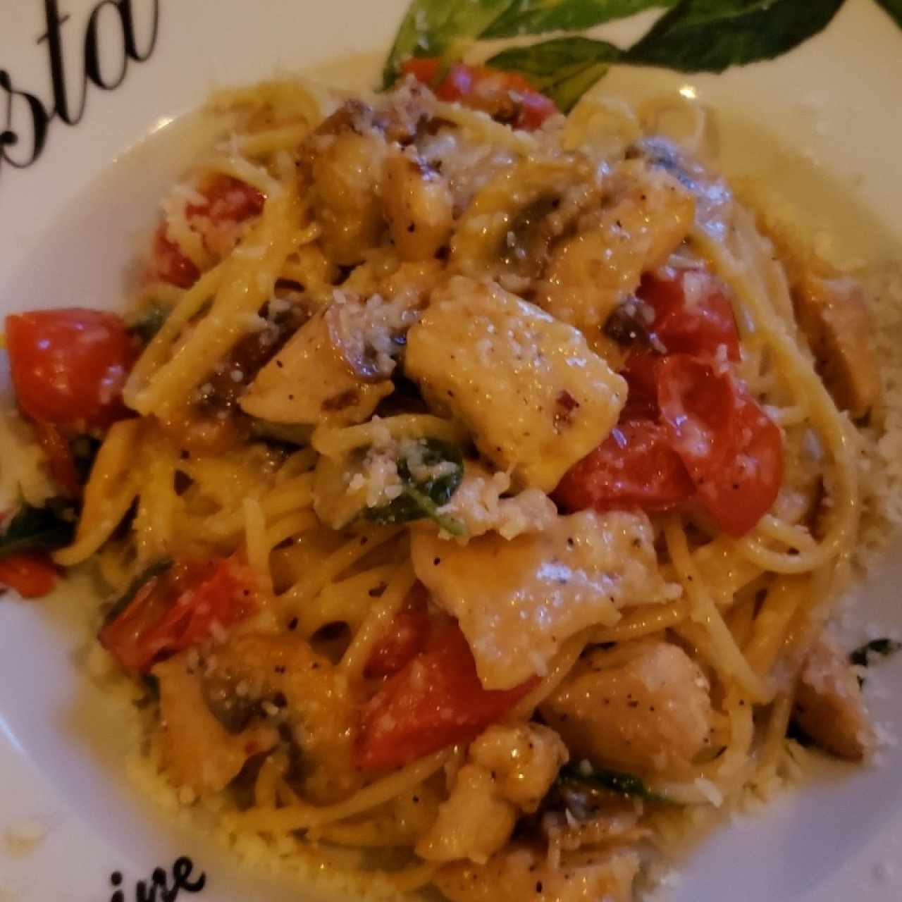 spagetti pollo