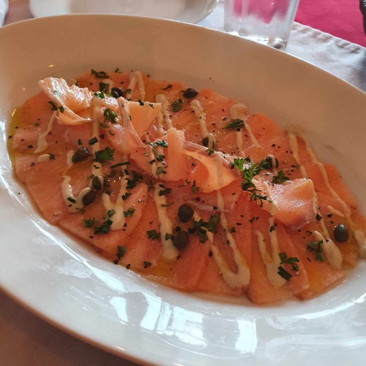 carpaccio de salmón 