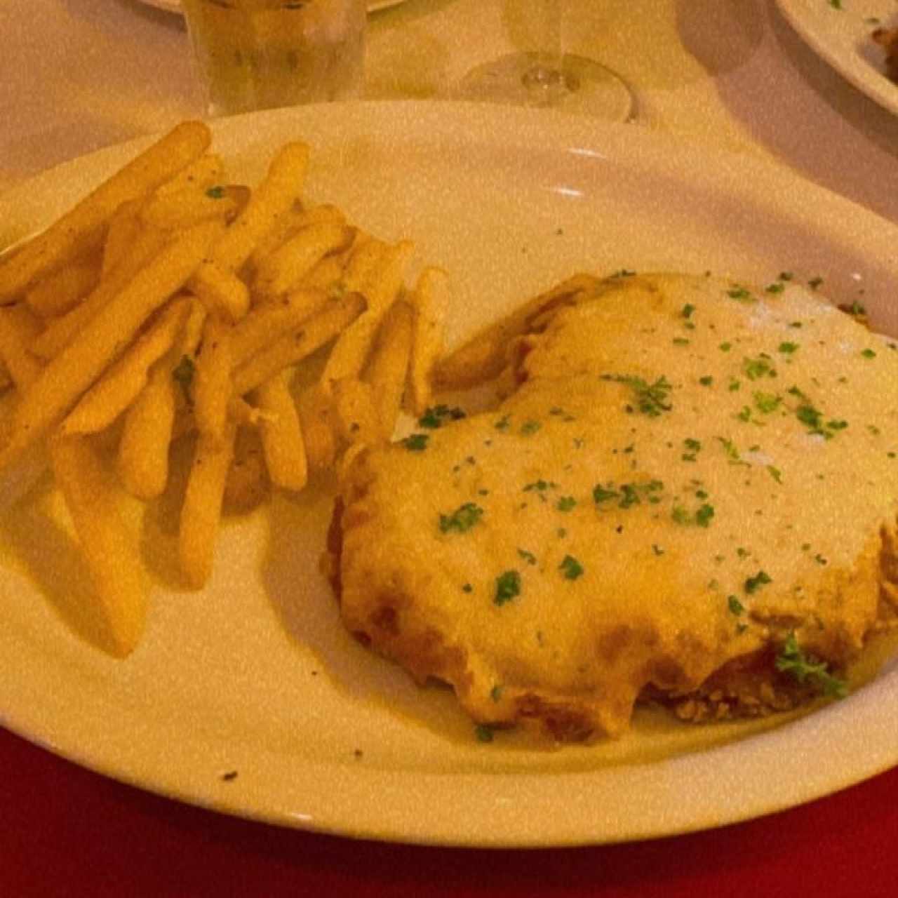 milanesa a la parmigiana