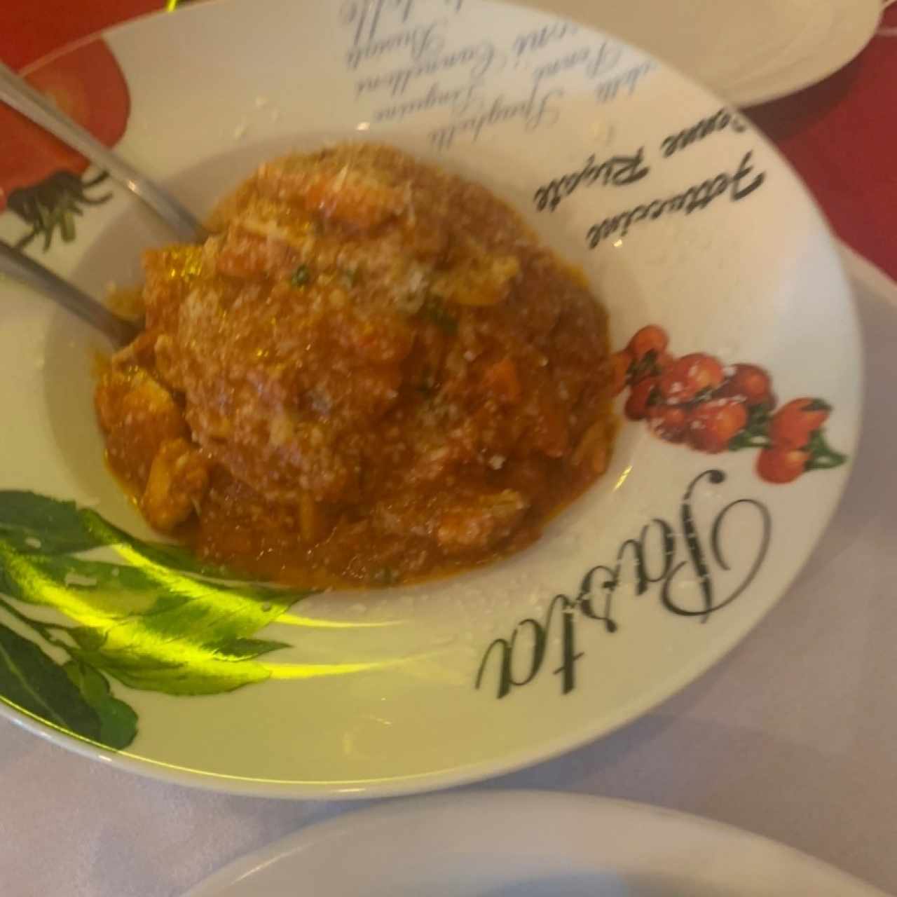 spaguetti pomodoro con pollo