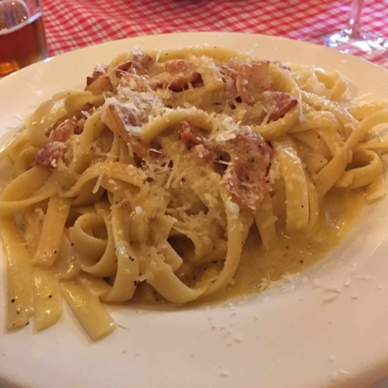 Fettucine carbonara