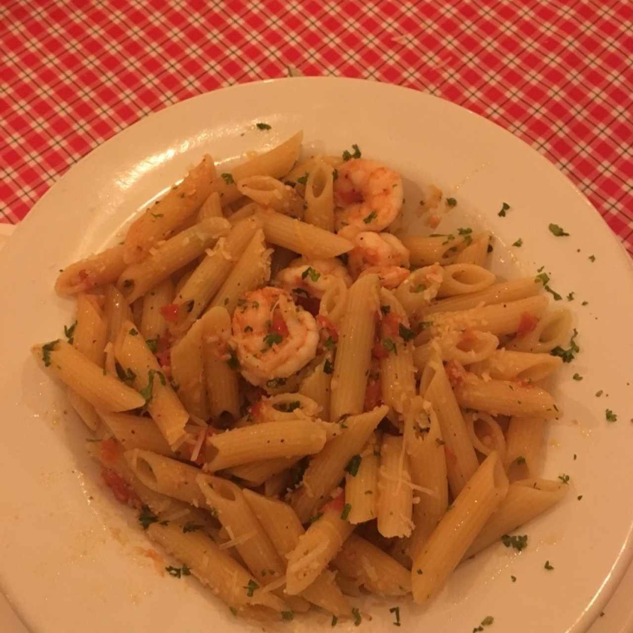 pasta con langostinos