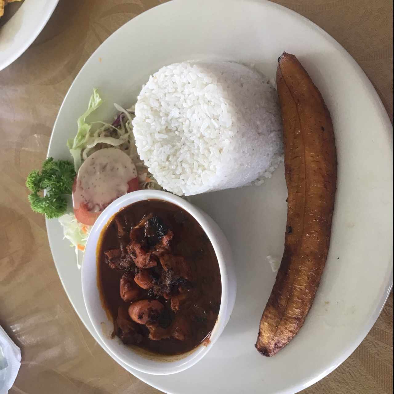 PULPO CON ARROZ CON COCO