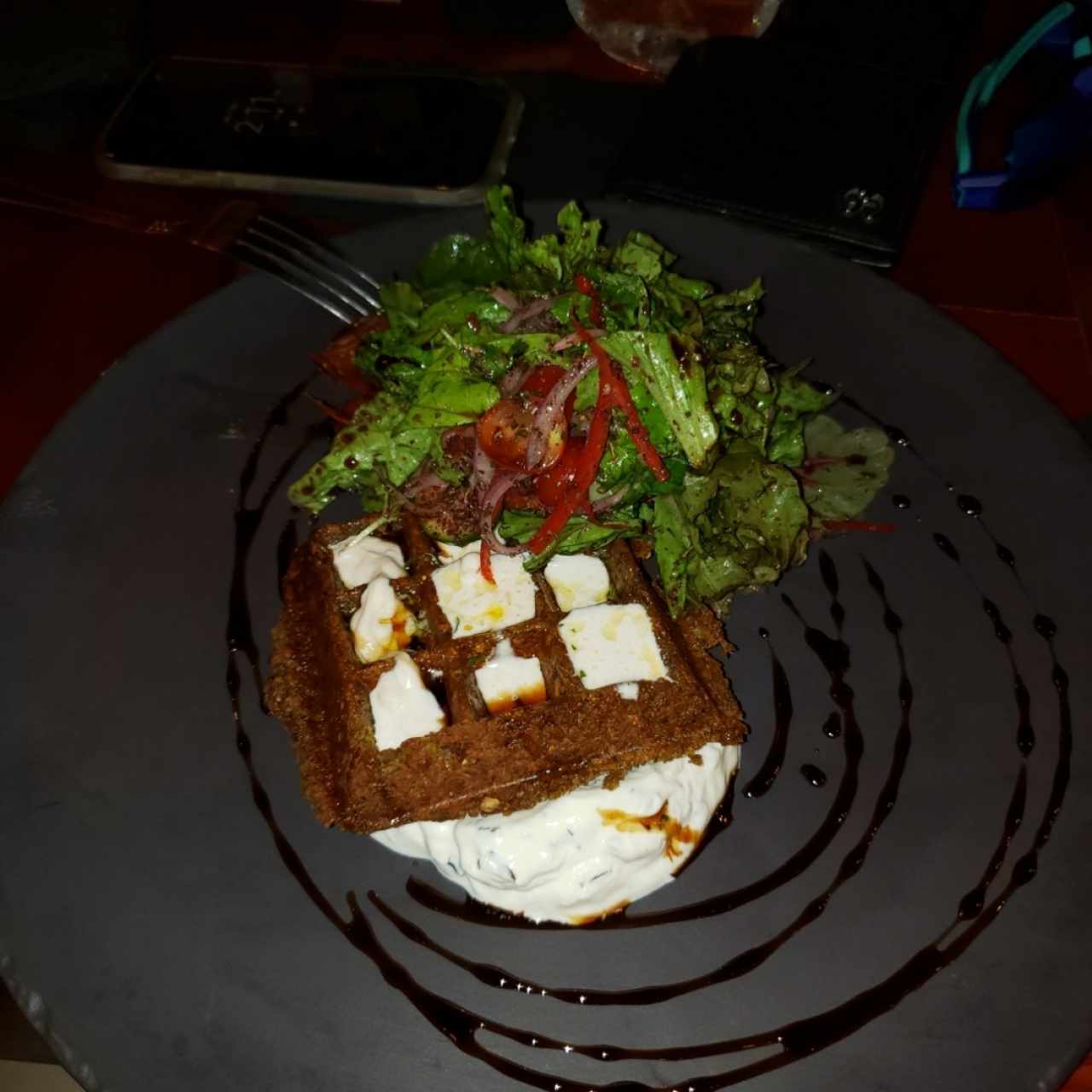 waffle falafel salad