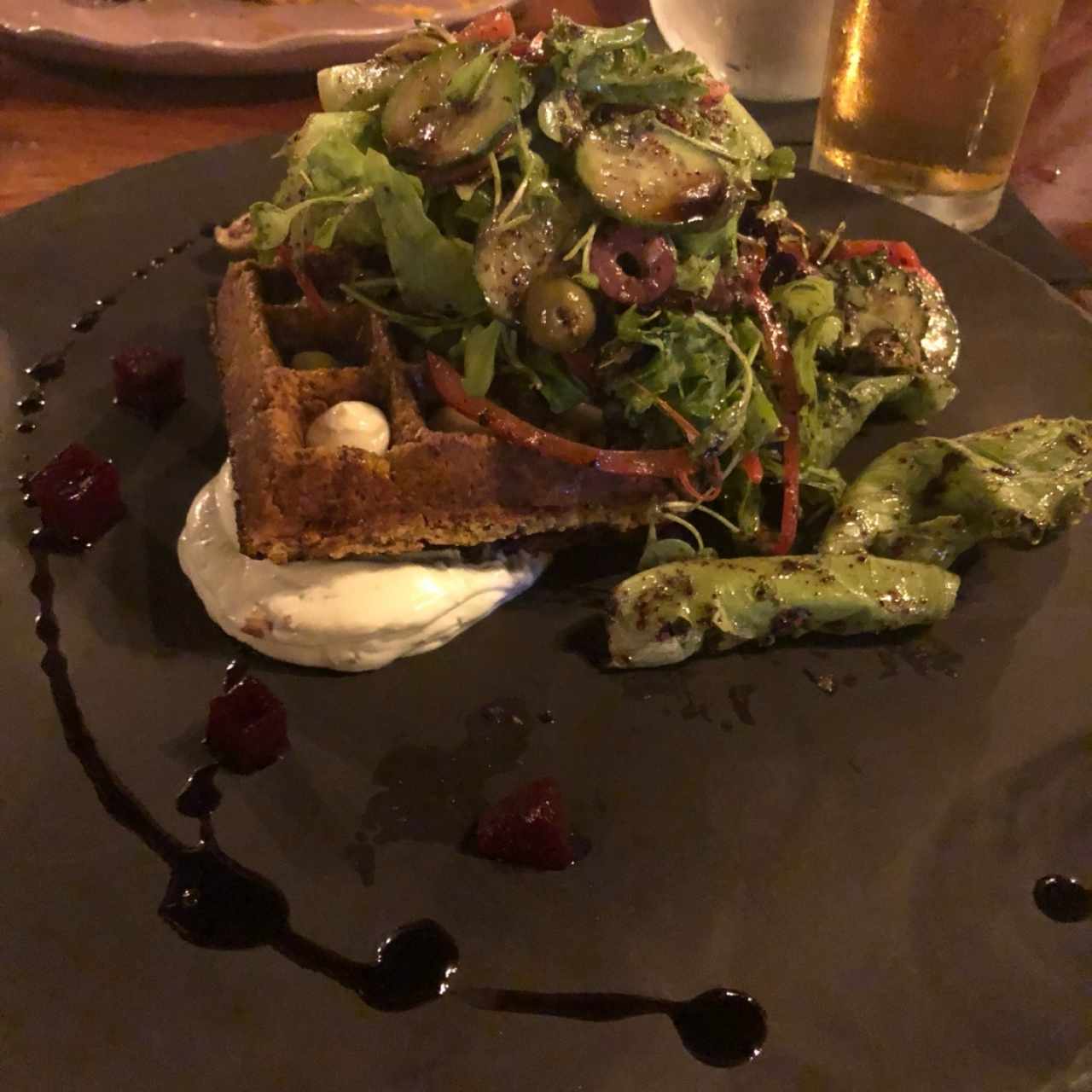 Waffle Falafel Salad