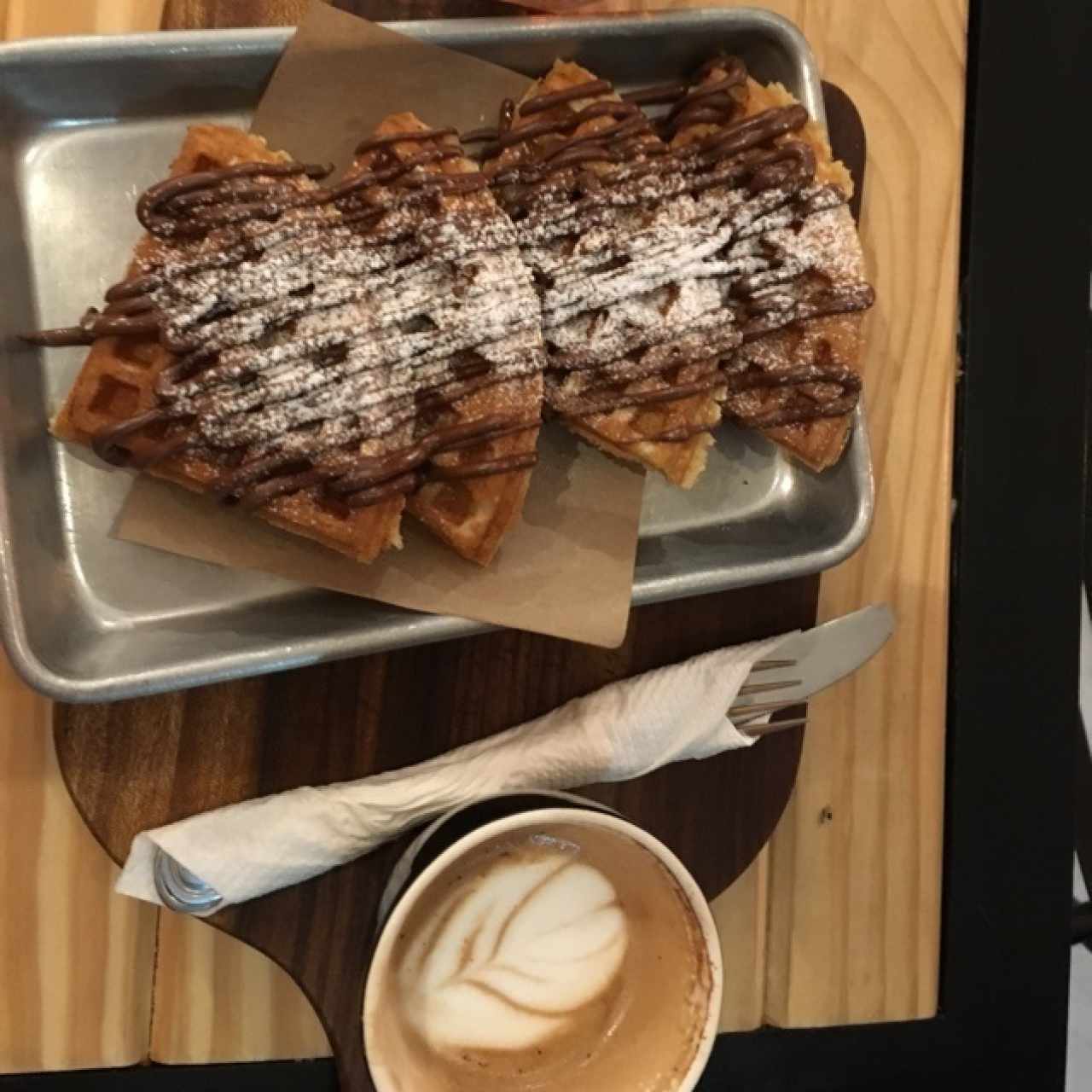 waffles de nutella