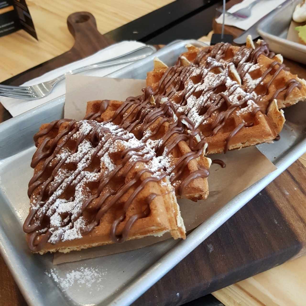 Waffles de nutella