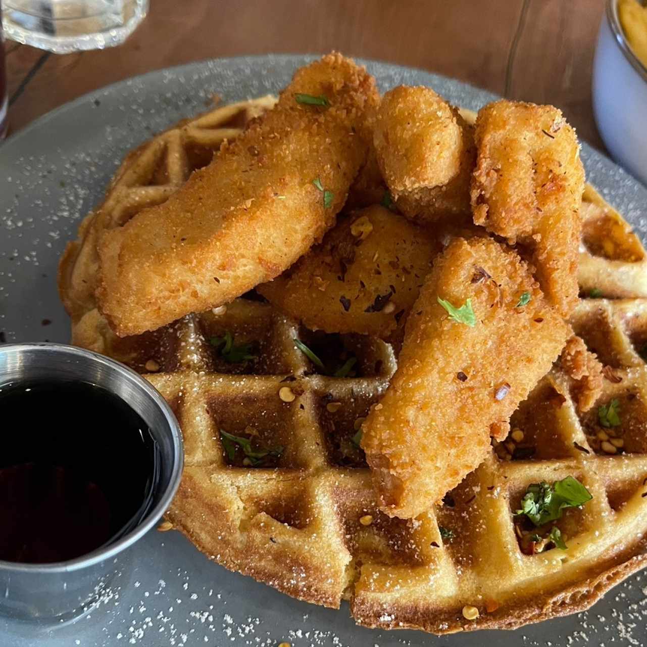 Chicken and waffles 