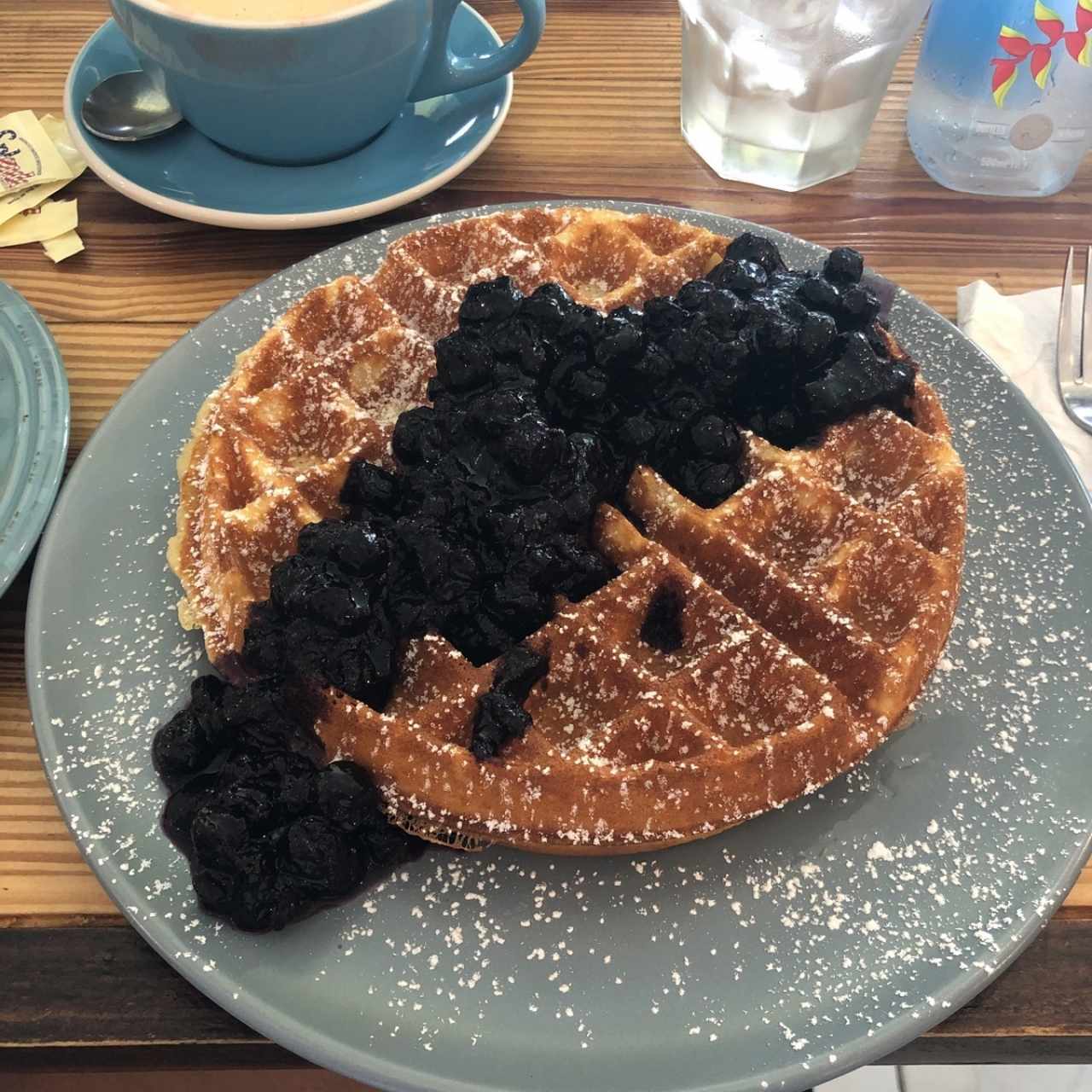 waffle de blueberries 