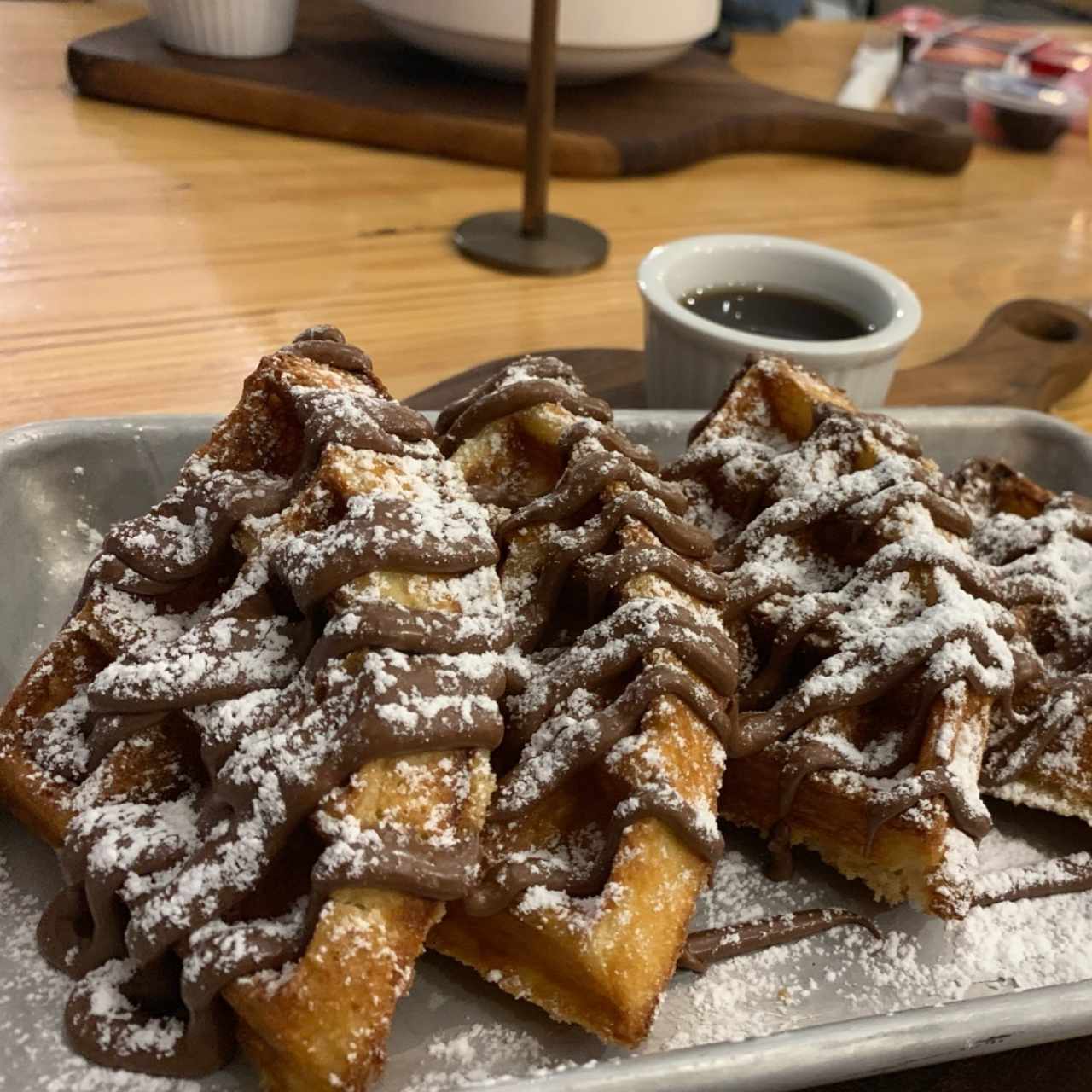 Waffles con Nutella