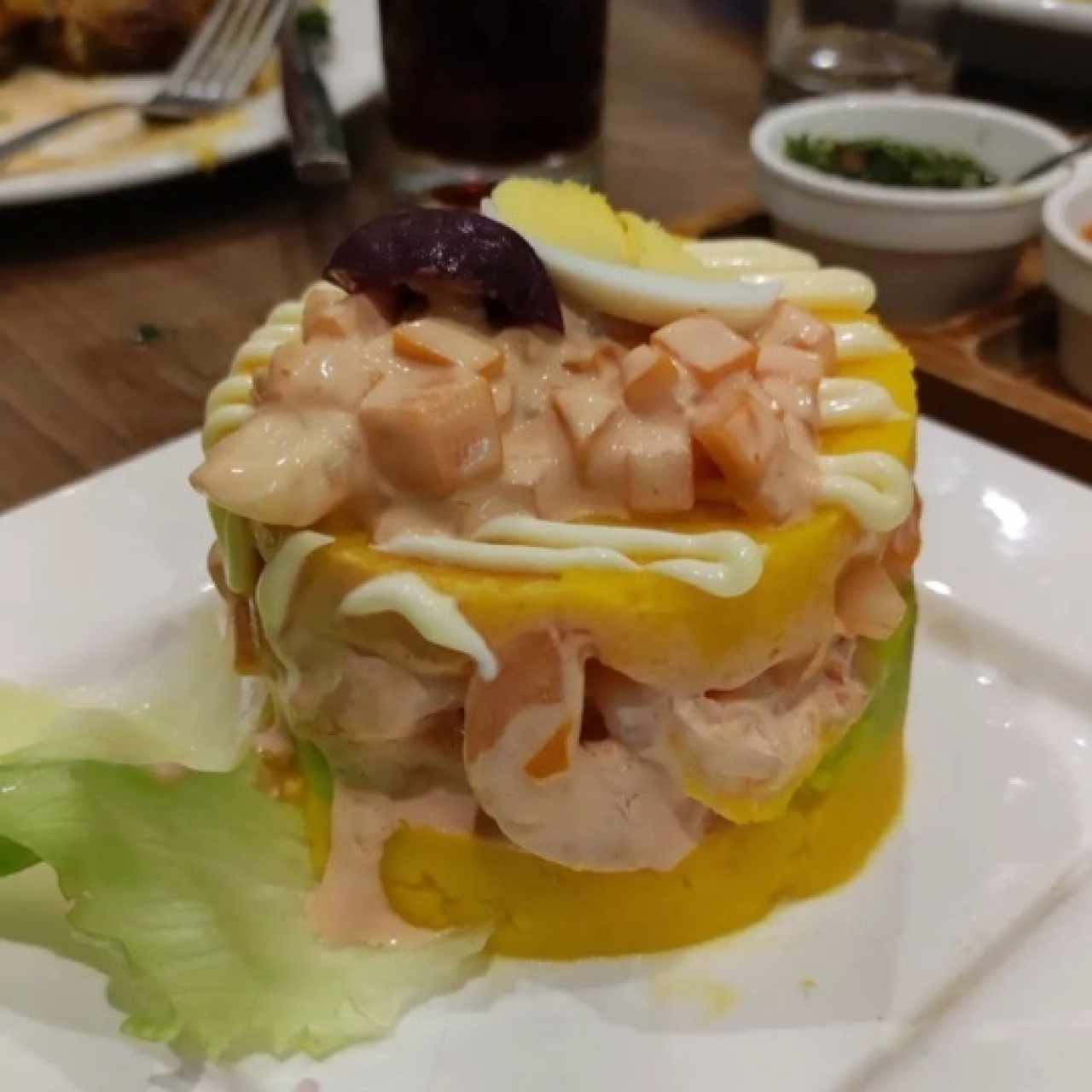 Causa Rellena de Camarones