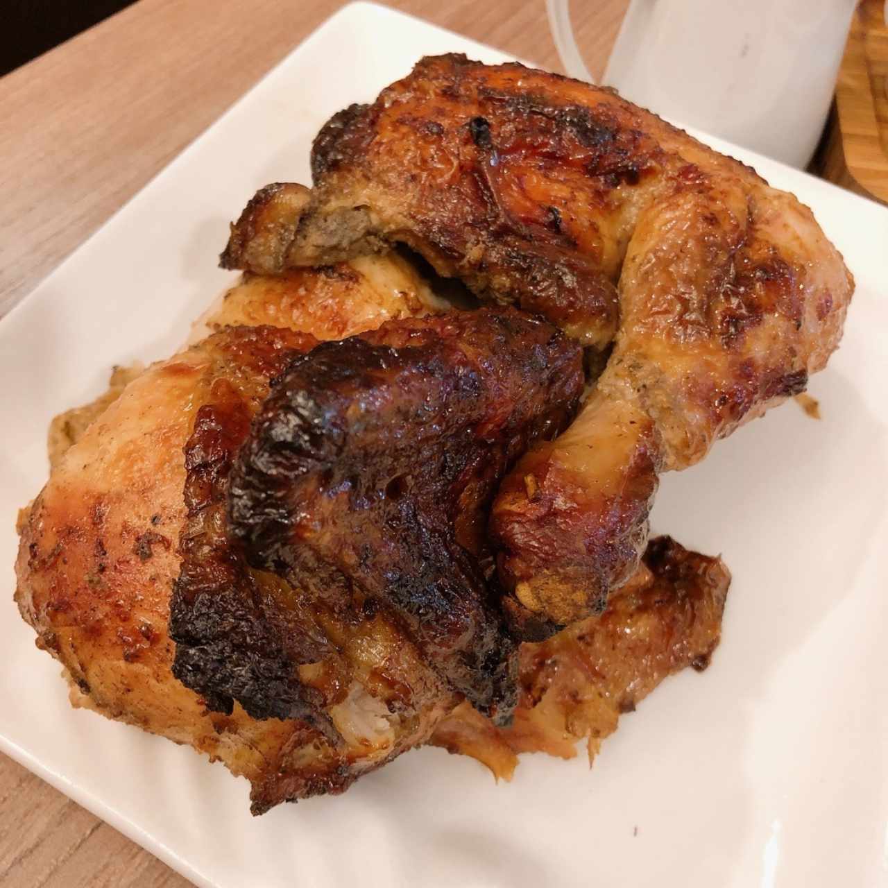 medio pollo asado 