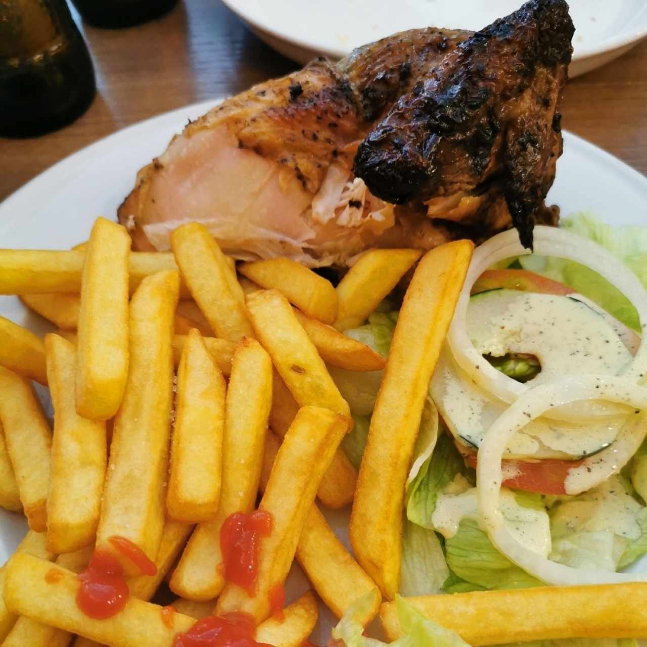 cuarto de pollo a la brasa