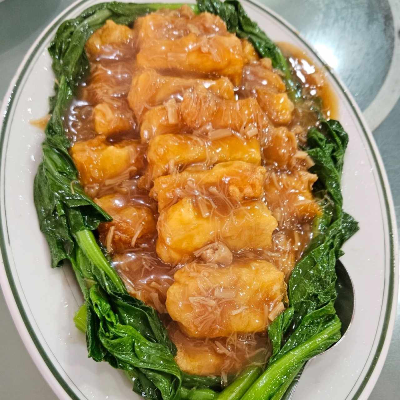 tofu con choi