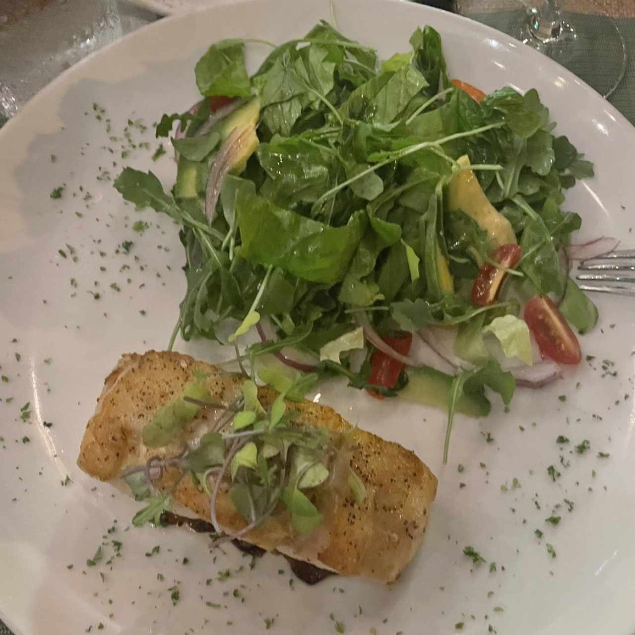 Salmón a la Plancha con reducción de Naranja