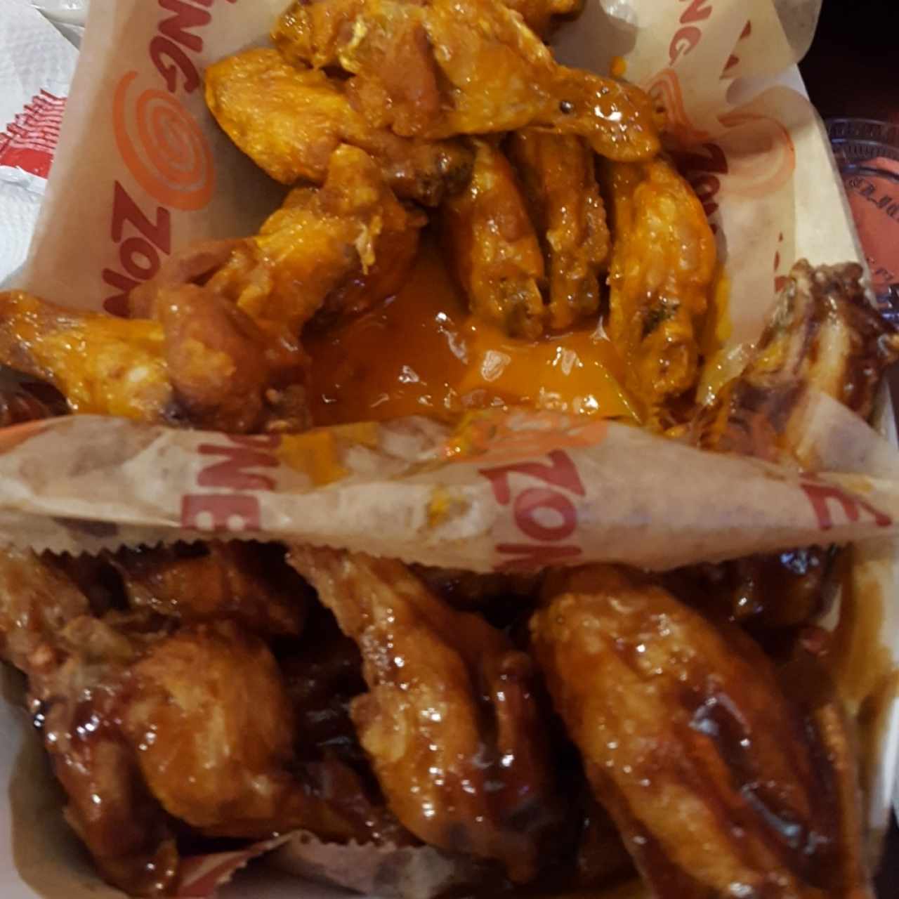 wings en salsa honey q y wimpy