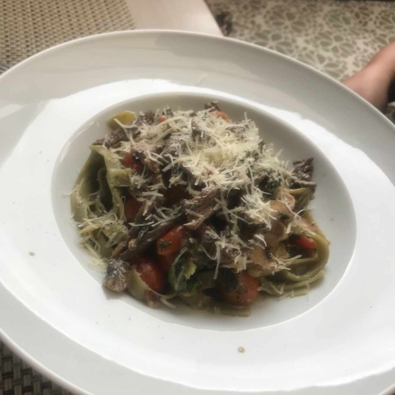 linguine con entraña