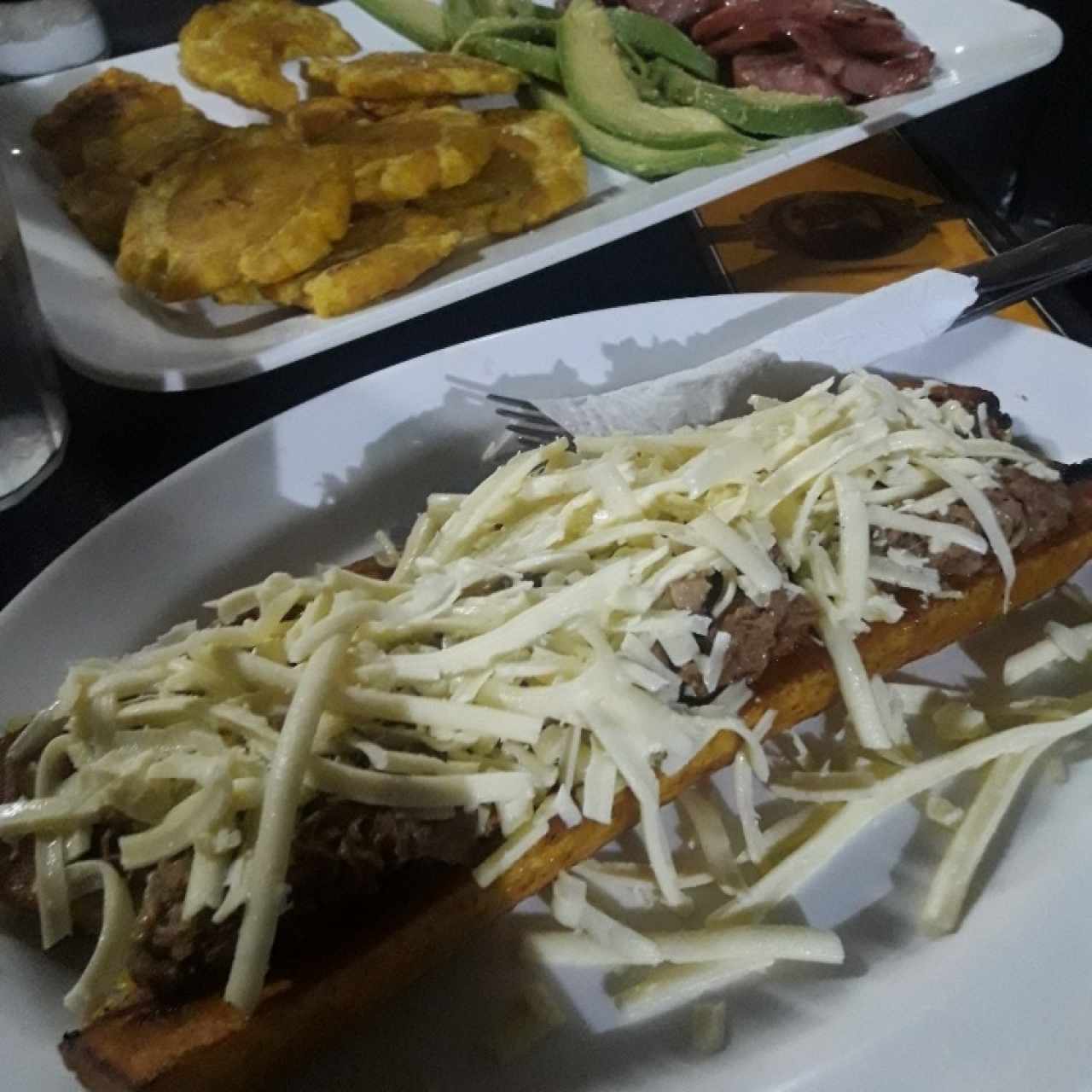 plátano maduro relleno 