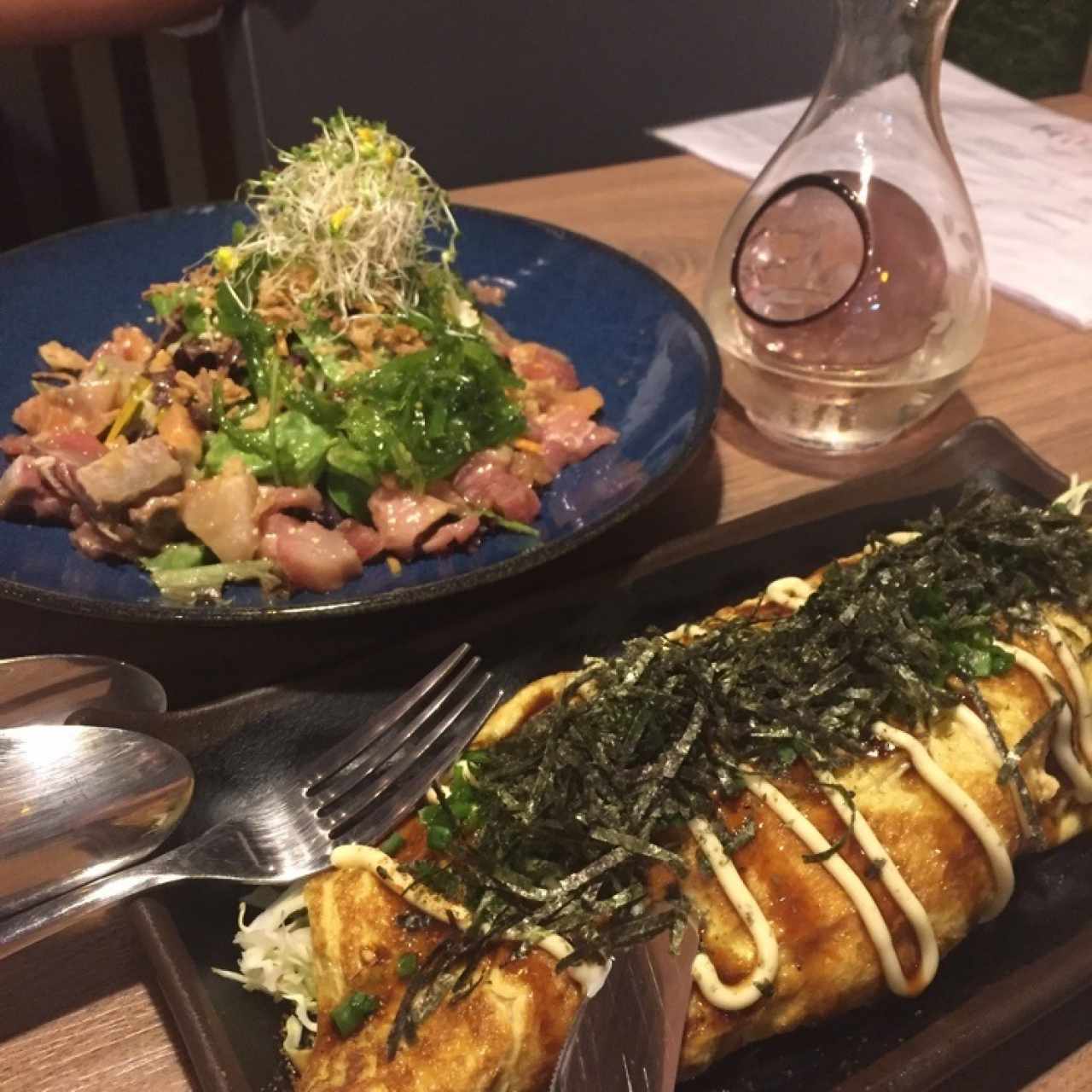 kaisen Salada y Okonomiyaki