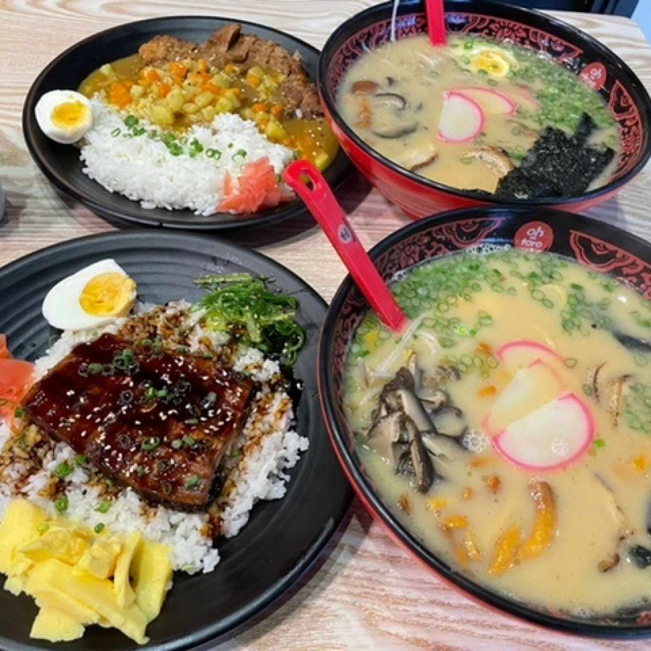 Anguila, Katsudon, Ramen