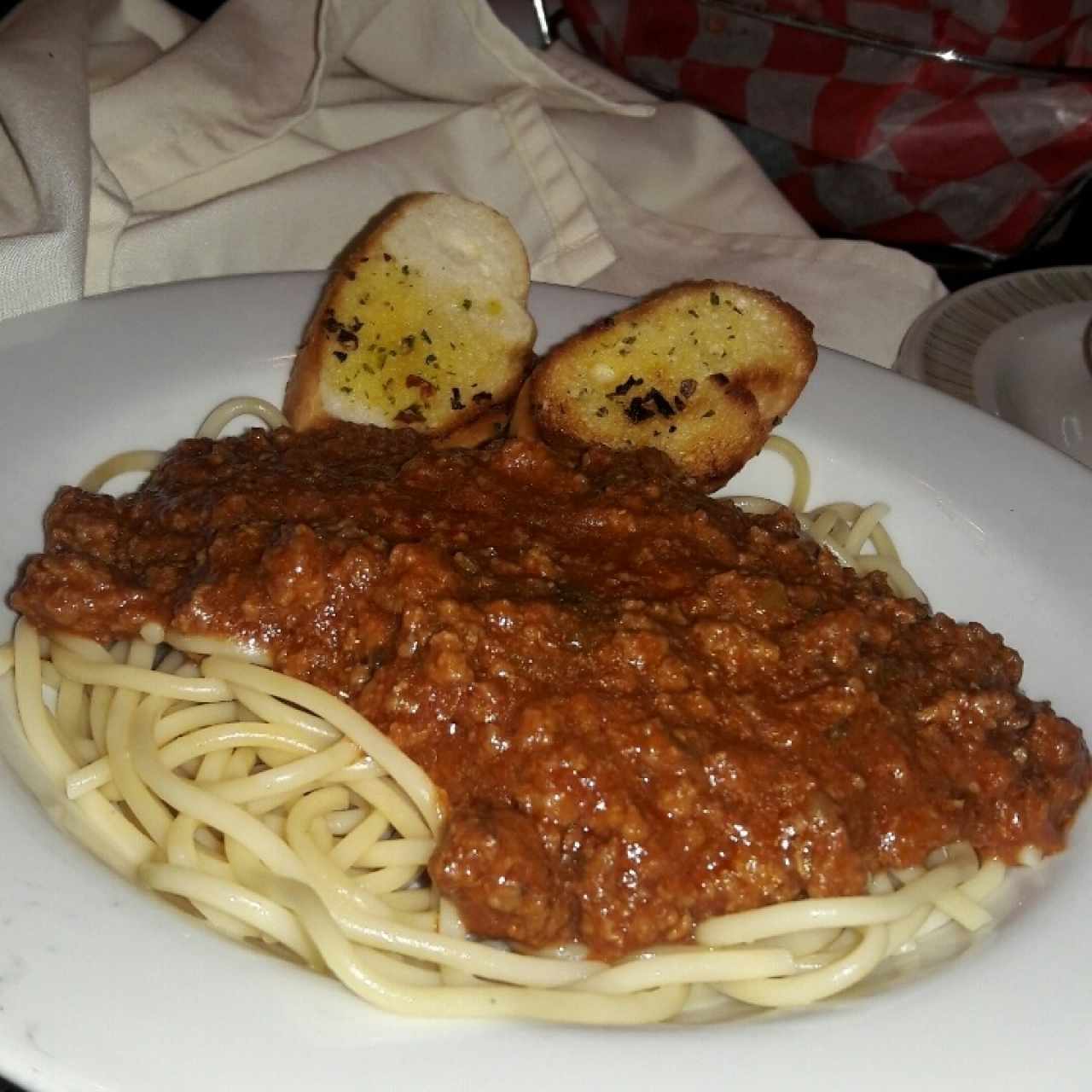 menú de niños spaguetti boloñesa