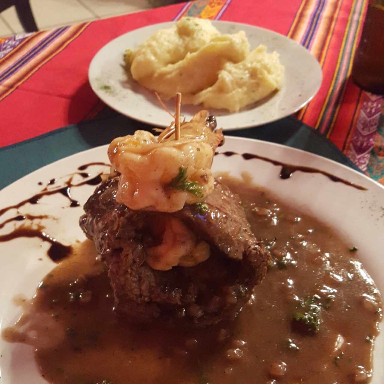 Filete relleno de Langostinos