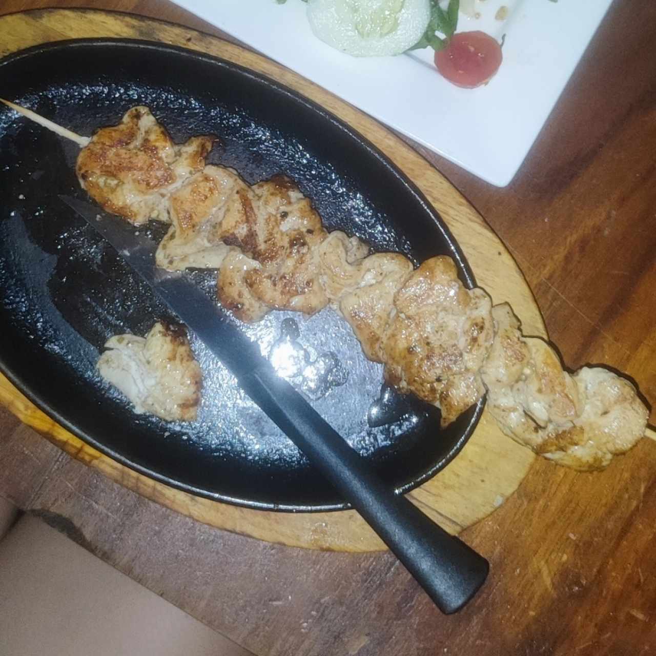 brocheta de pollo