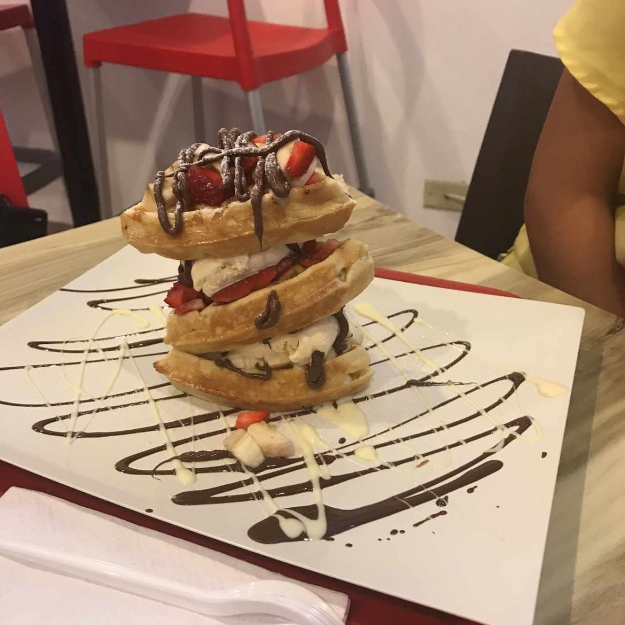 waffles con chocolate 🤪🥊