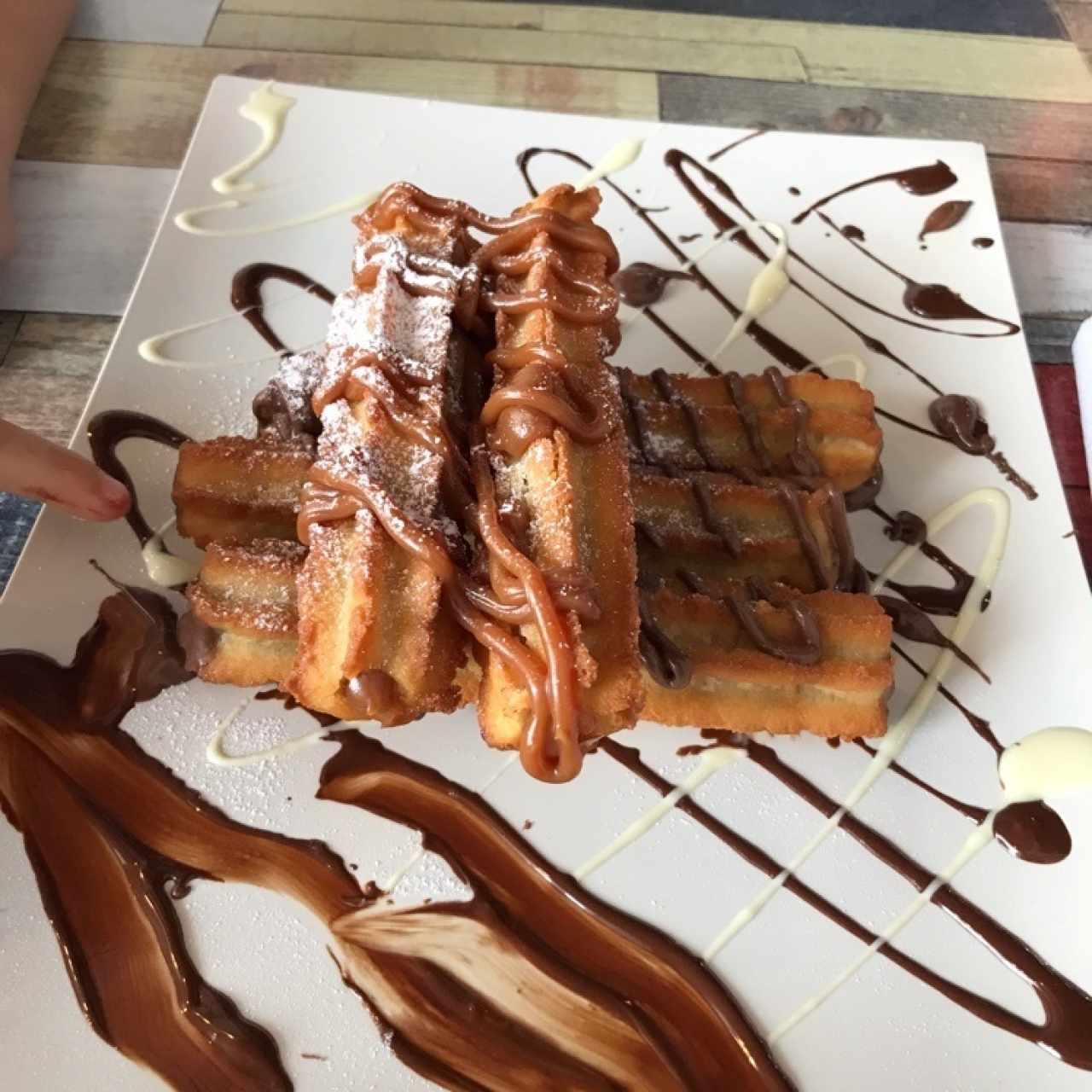 churros de nutella y dulce de leche