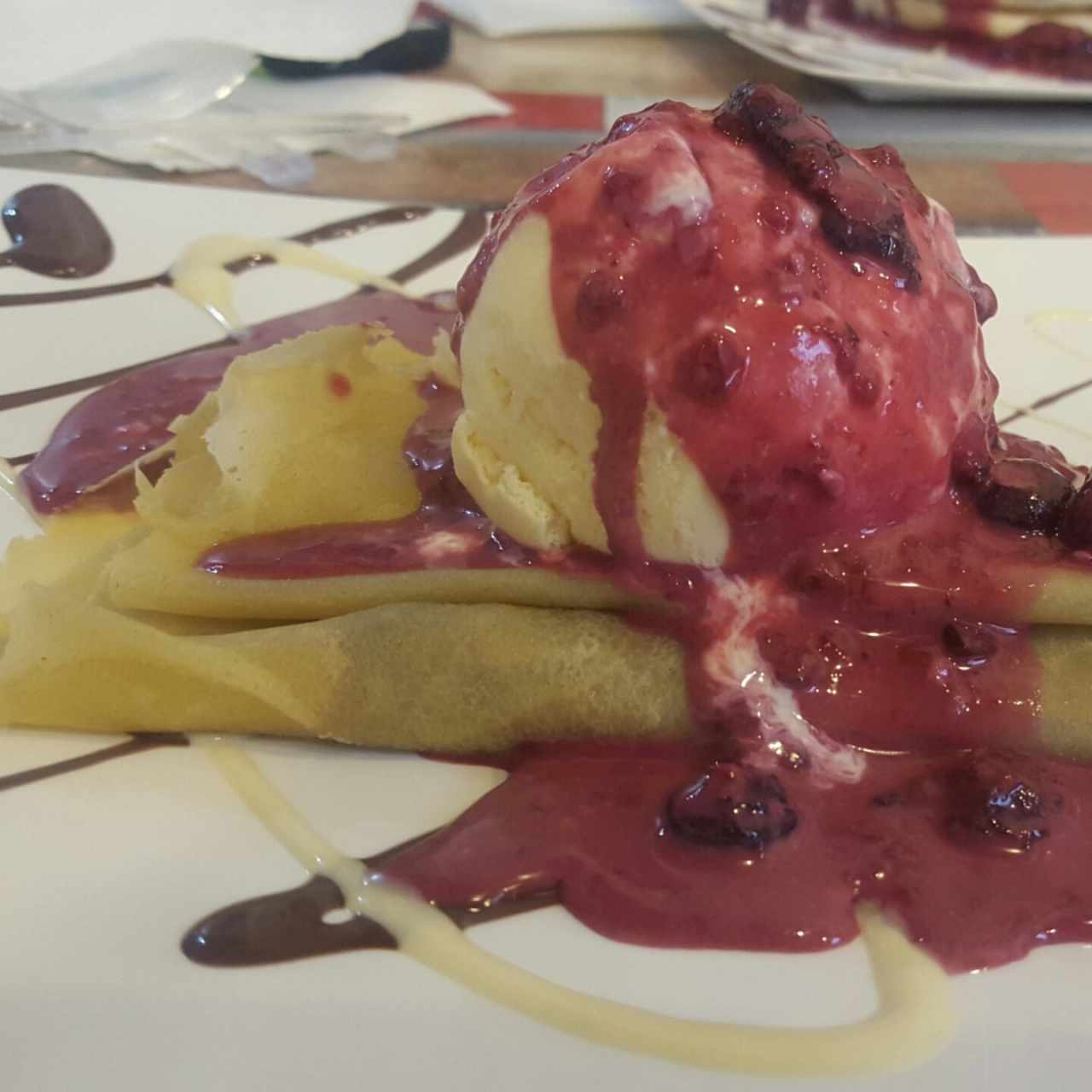 Crêpe de frutos rojos