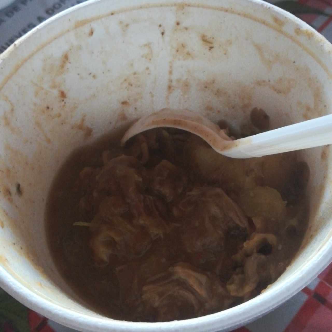 sopa de carne con lenteja