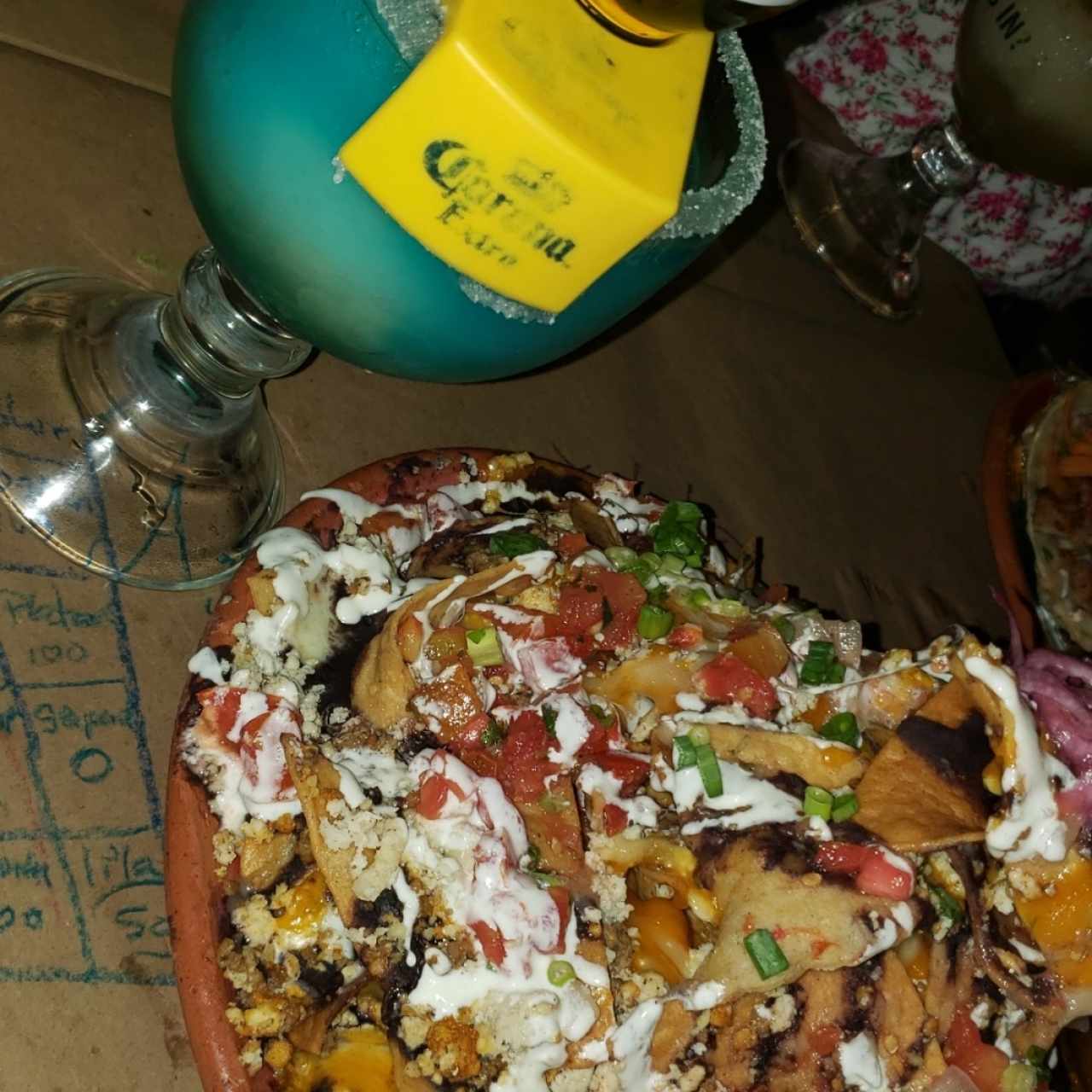 Nachos de La Abuela & Blue Margarota