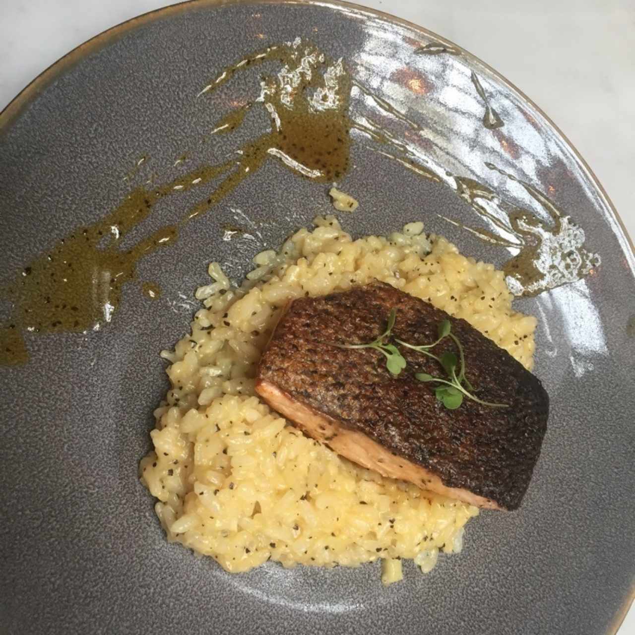 Risotto de salmon