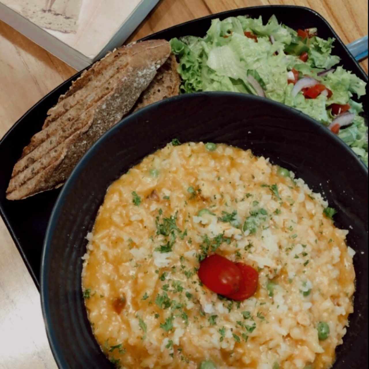 risotto de salmón