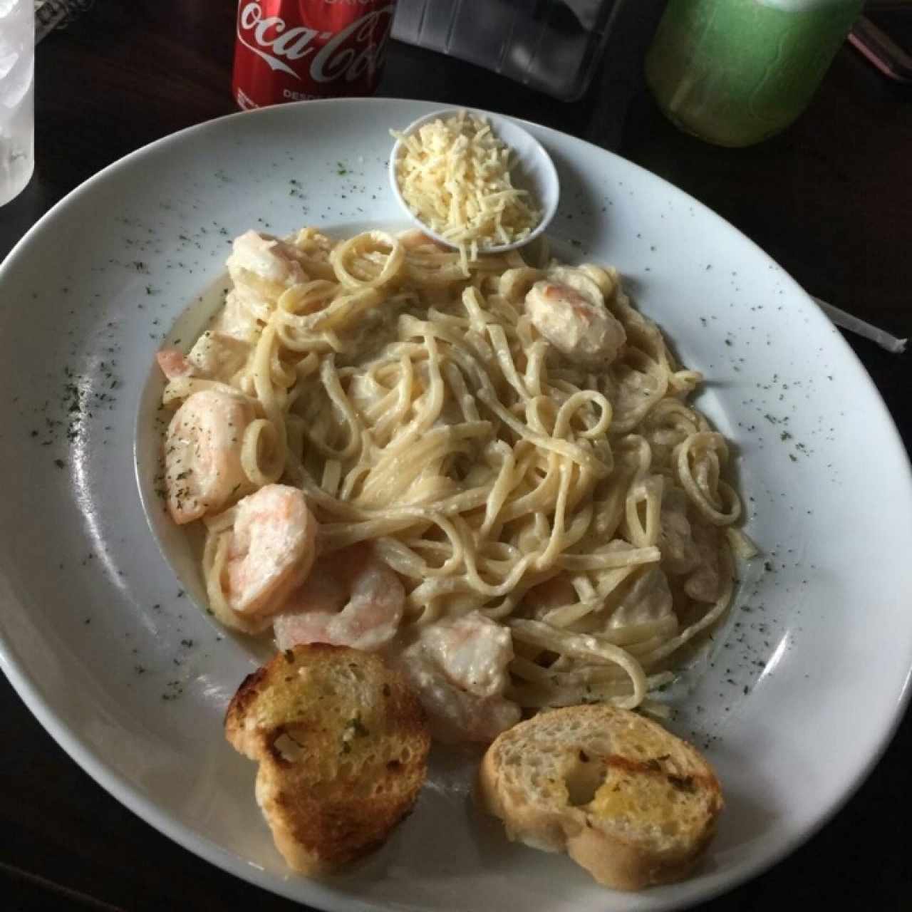 shrimp dino alfredo (delicioso)