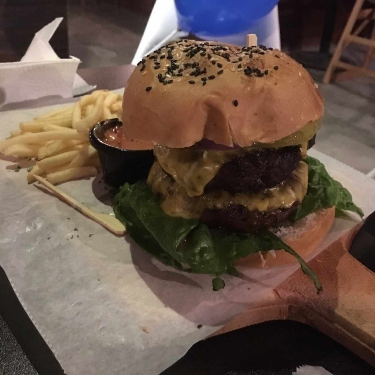 Hamburguesa clásica con pedido extra de carne