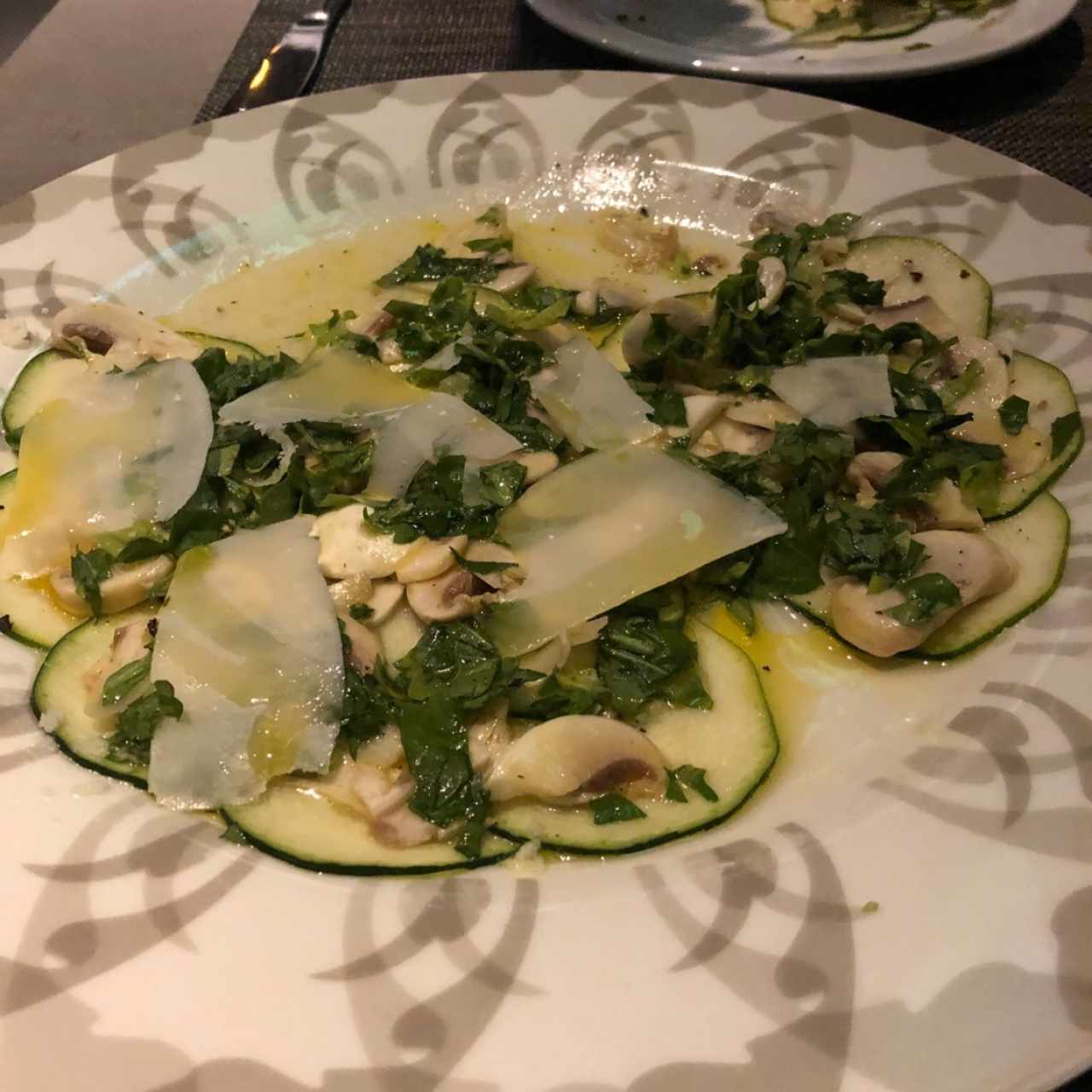 ENTRADAS - Carpaccio de Zucchini