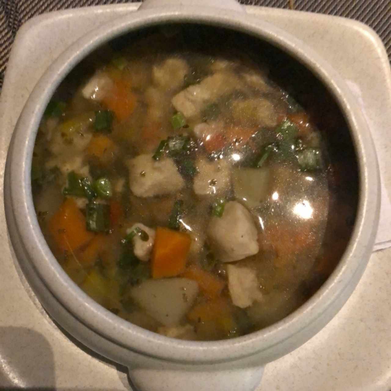 Caldo de Pollo y Vegetales