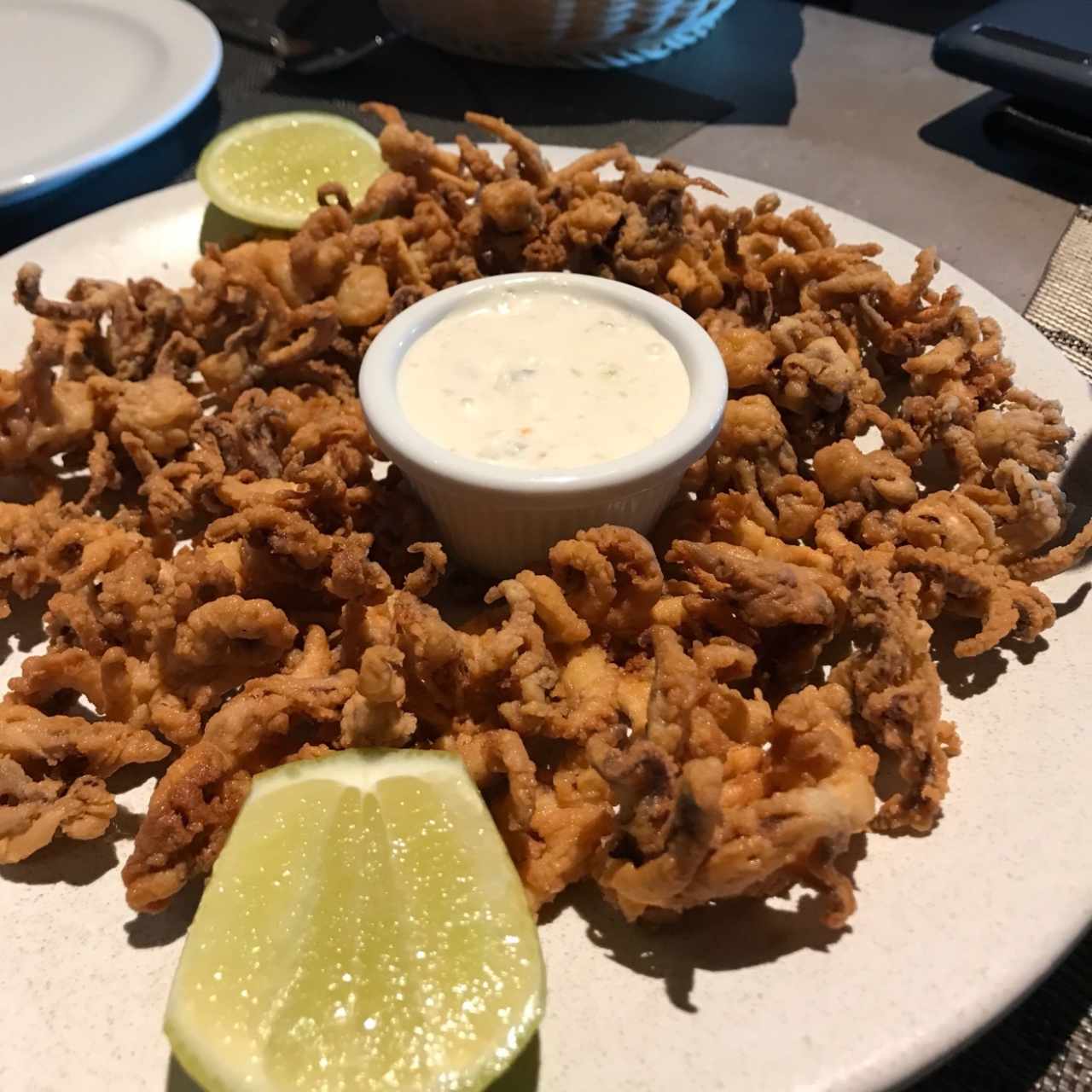 Arañitas de calmar fritas