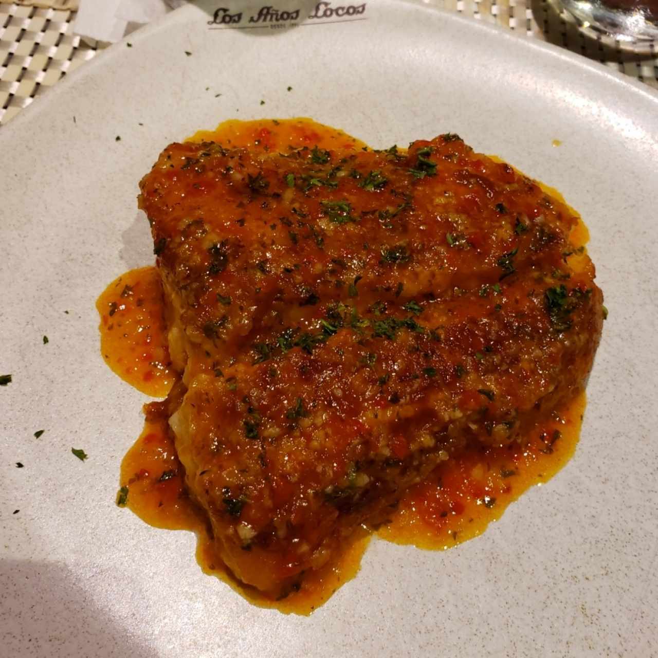 PESCADOS - Corvina al ajillo