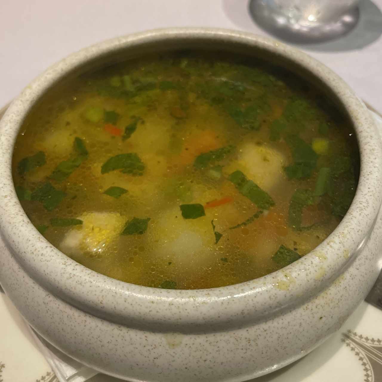 Caldo de Pollo y Vegetales