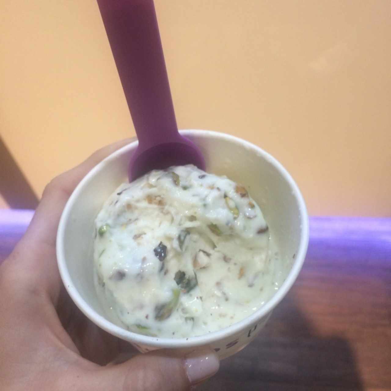 helado de pistacho!!