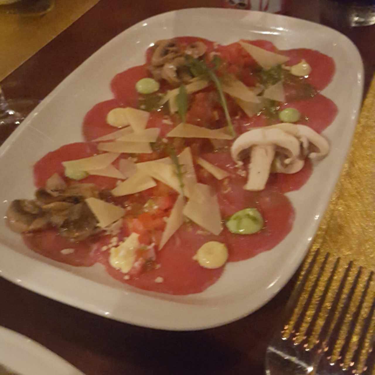 Carpaccio di manzo o filete