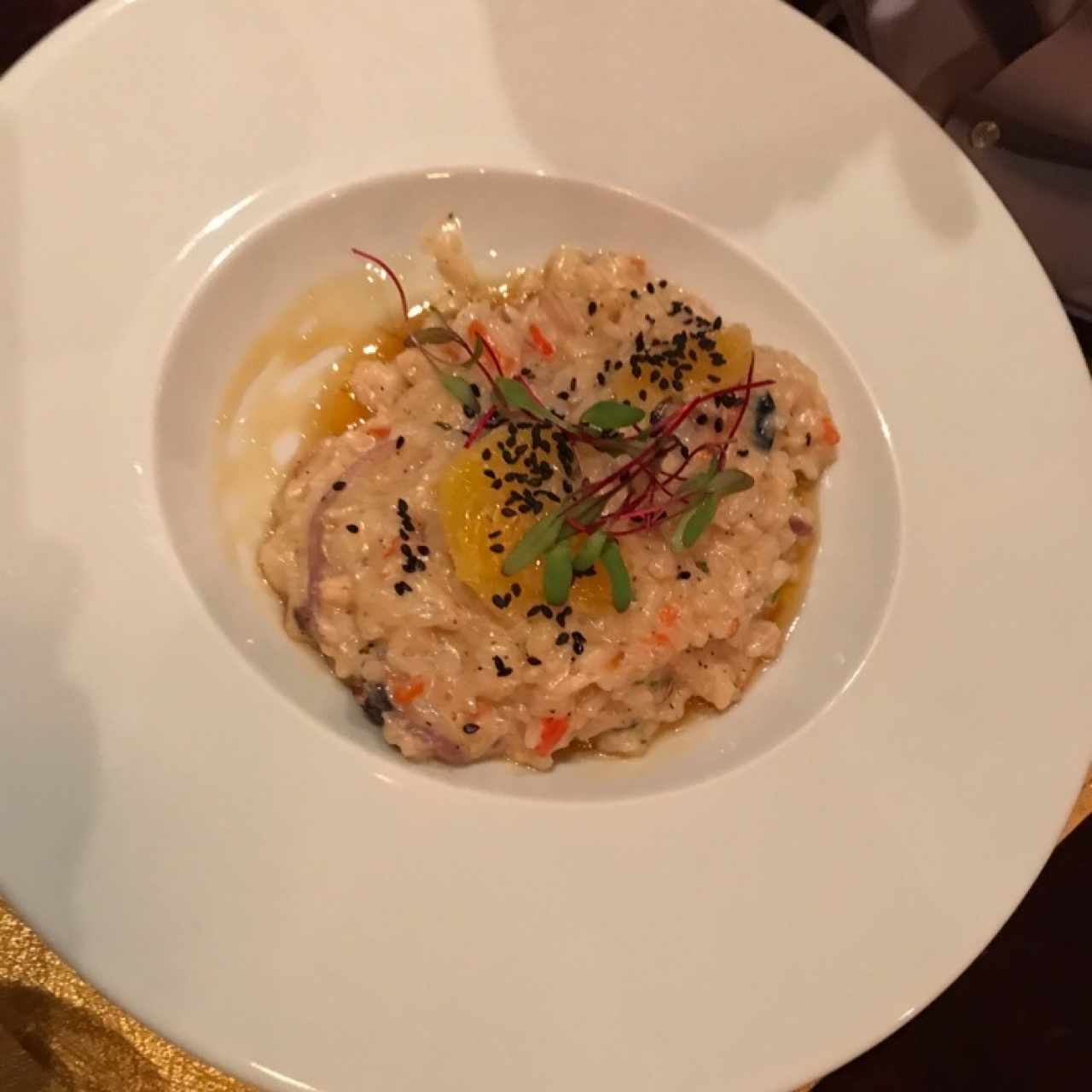 Risotto de camarón y calamar