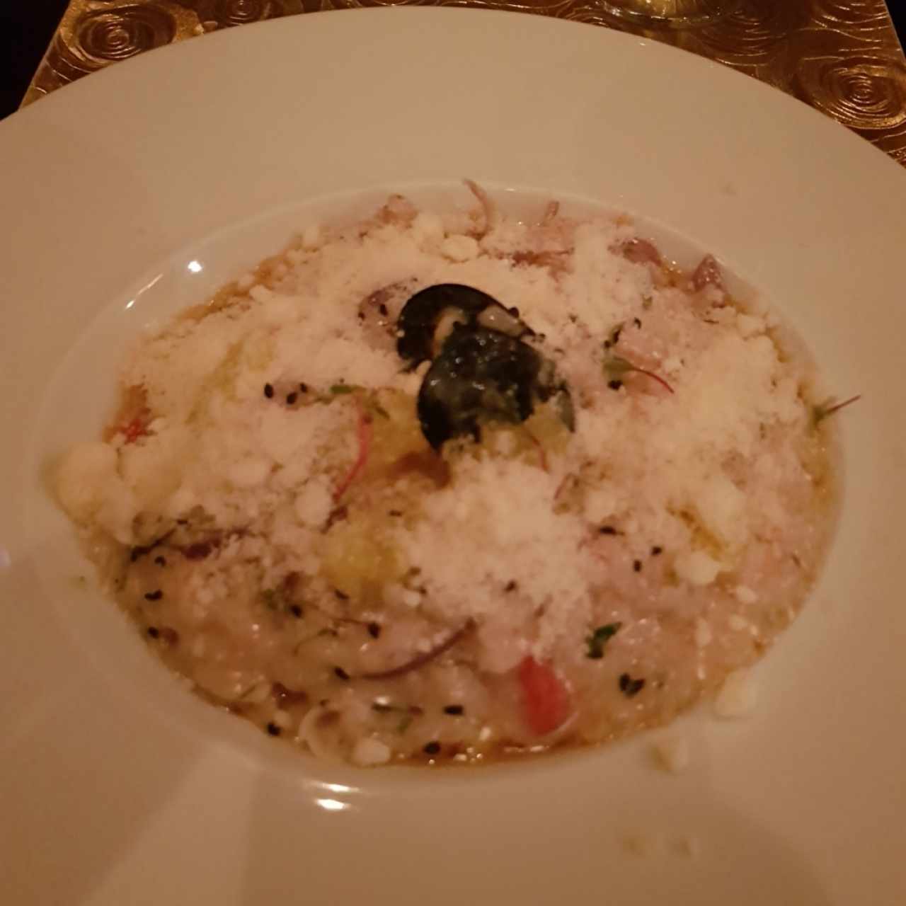 Risotto de camarón y calamar