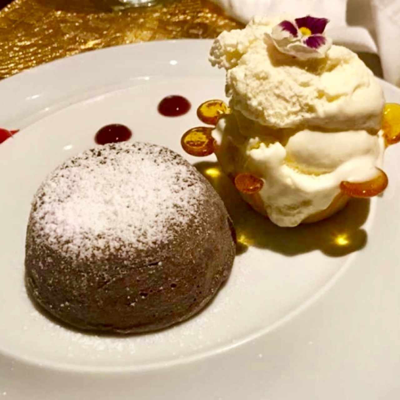 Fondant de Chocolate y Helado de Vainilla