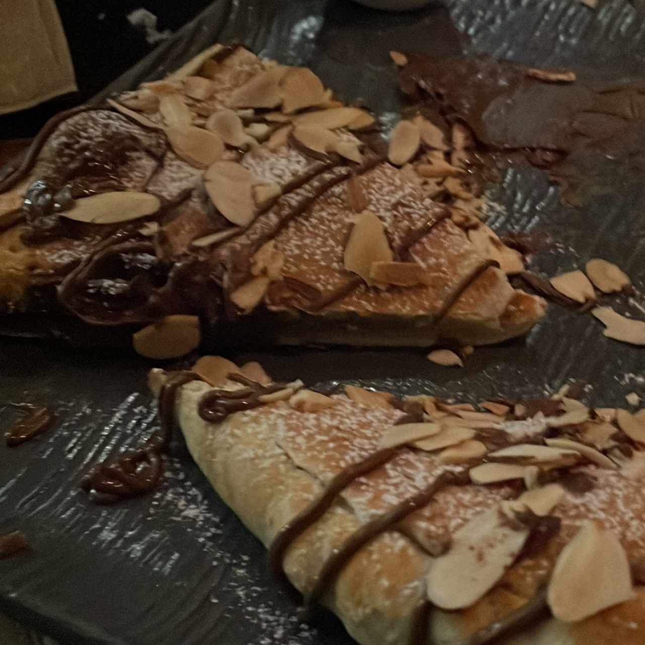 calzone de nutella y almendras